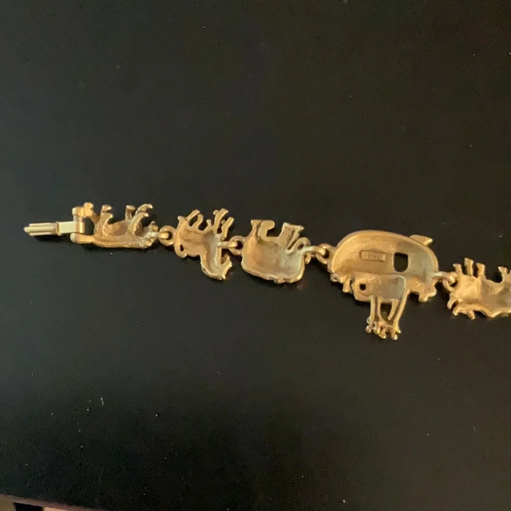 Vintage AJC signed noahs ark bracelet - Picture 5 of 7